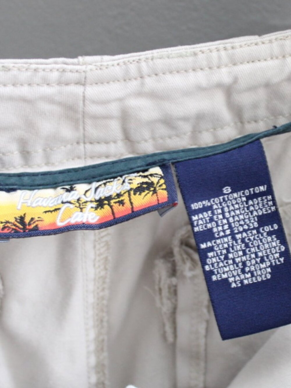 Havana Jack's Club Vintage Y2K Tan Cream Cargo Cropped High-Rise Pants Size 8 - Picture 3 of 6
